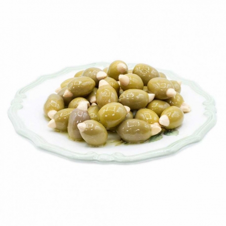image 1 of Stuffed green olives with almonds in brine