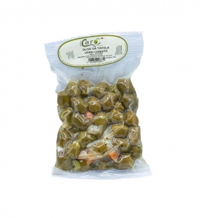 Seasoned green olives with pickled vegetables