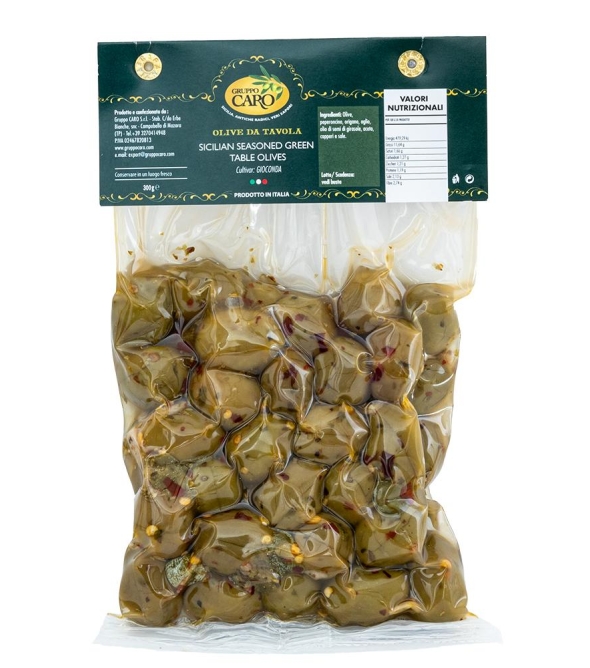 Product Cover Image Sicilian Seasoned Gioconda Green Table Olives
