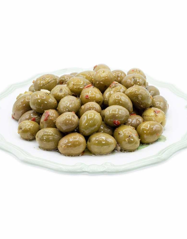 Sicilian Seasoned Gioconda Green Table Olives