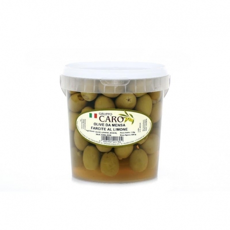 image 6 of Stuffed green olives with lemon in brine