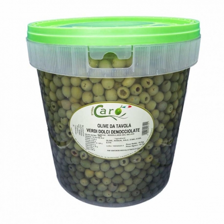 image 4 of Pitted Nocellara marinated green olives in brine