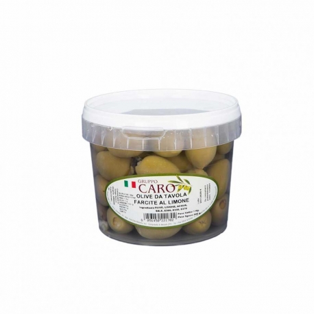image 5 of Stuffed green olives with lemon in brine