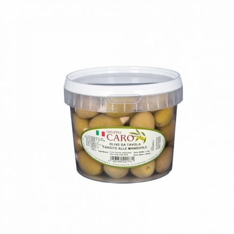 image 5 of Stuffed green olives with almonds in brine