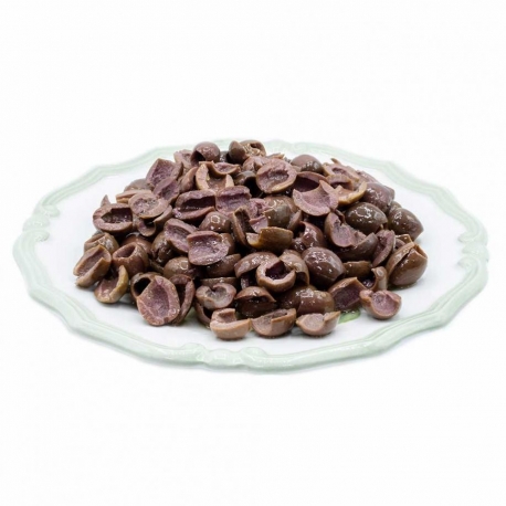 image 1 of Splitted Black olives Nocellara of the Belice in brine