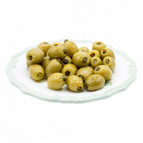 image 1 of Stuffed green olives with jalapeño in brine